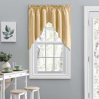 Lisa Color Poly Cotton Stylish Curtain Tailored Swag