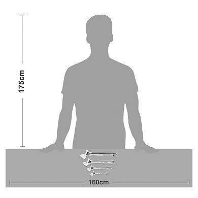MAXPOWER Adjustable Wrench Spanner Set (6in, 8in, 10in, 12in), 4PCS