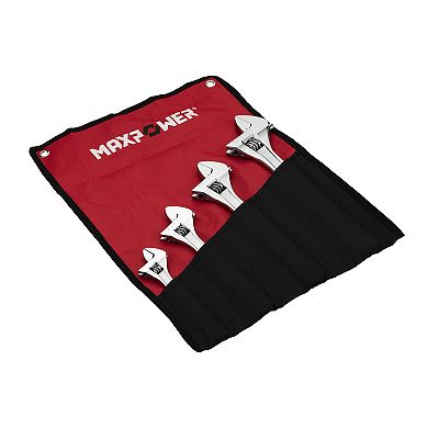 MAXPOWER Adjustable Wrench Spanner Set (6in, 8in, 10in, 12in), 4PCS