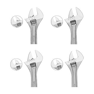 MAXPOWER Adjustable Wrench Spanner Set (6in, 8in, 10in, 12in), 4PCS