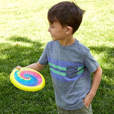 4 Pack Tie-Dye Soft Flying Disc for Kids, Outdoor Family Game Essentials, Yellow (8 in)
