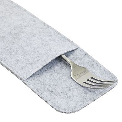 Felt Table Placemats Set of 8 for Dining Table, 8 Coasters, 8 Cutlery Pouches