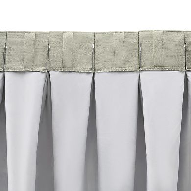 Grasscloth 2/way Pinch Pleated W/back Tabs Pair Curtains