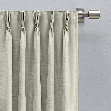 Grasscloth 2/way Pinch Pleated W/back Tabs Pair Curtains