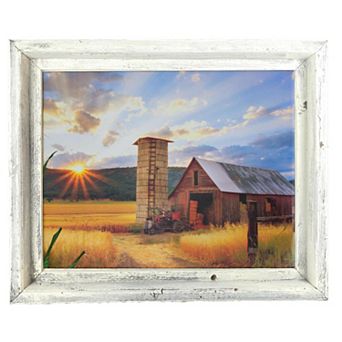 Rustic Farmhouse Canvas Series Floating Wood Frame