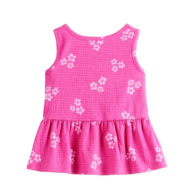 Baby & Toddler Girl Jumping Beans Textured Peplum Tank Top