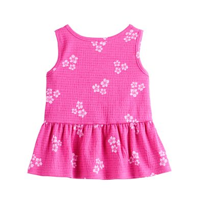 Baby & Toddler Girl Jumping Beans Textured Peplum Tank Top