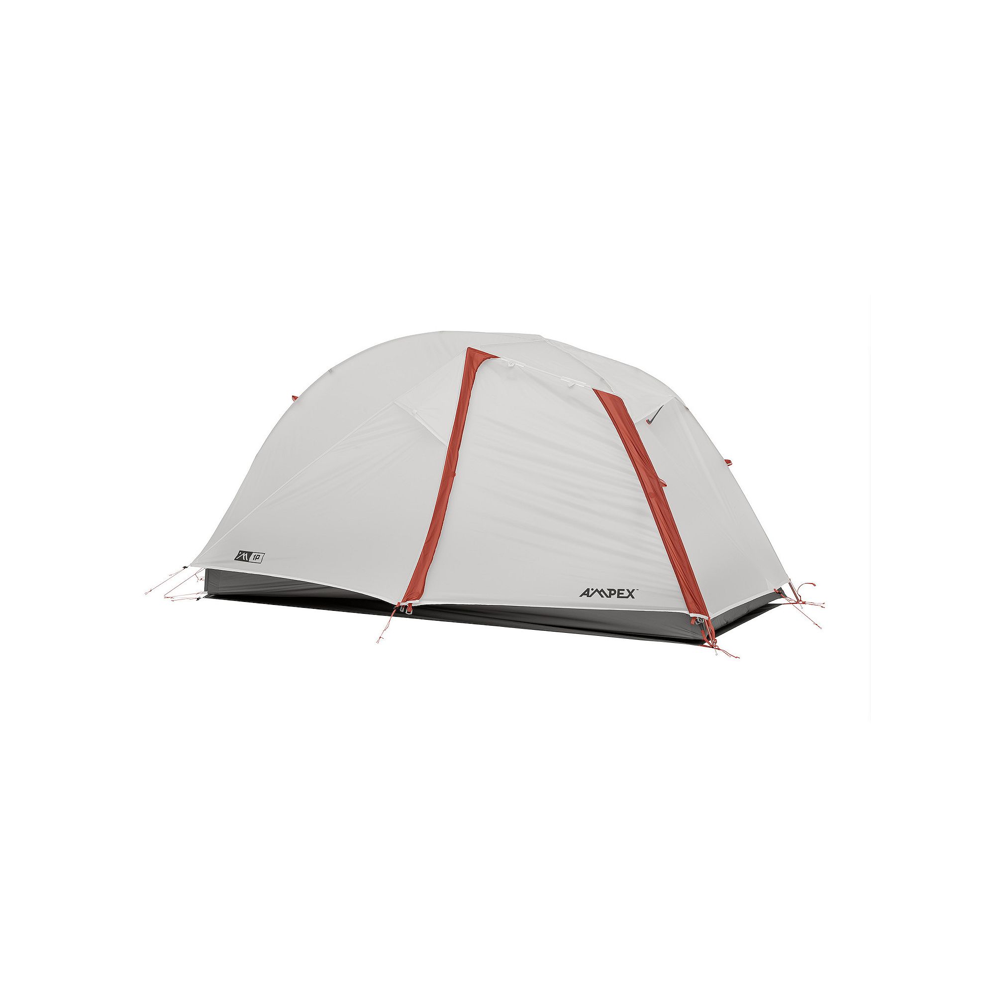Ampex 1-Person Backpacking Tent, White Red Grey