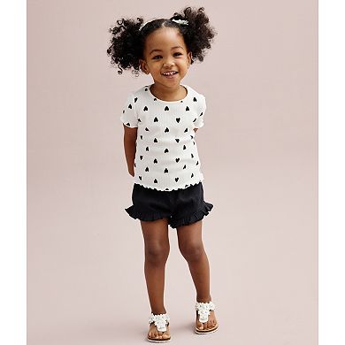 Baby & Toddler Girl Jumping Beans® Ribbed Ruffle Shorts