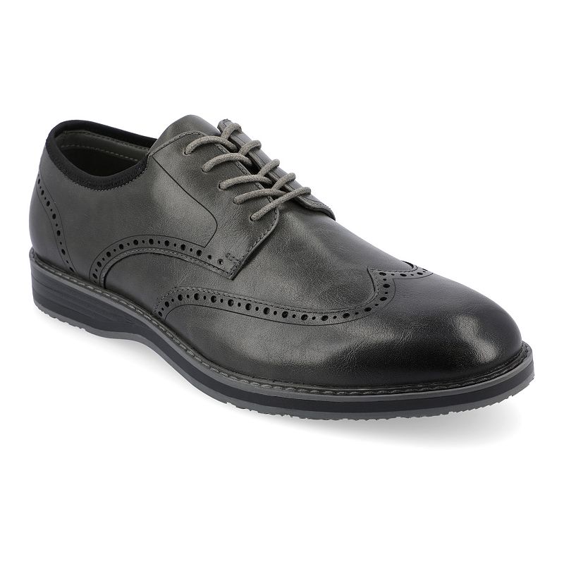 VANCE Ozzy Men's Wingtip Tru Comfort Foam Hybrid Dress Shoes, Size: 11.5, Grey