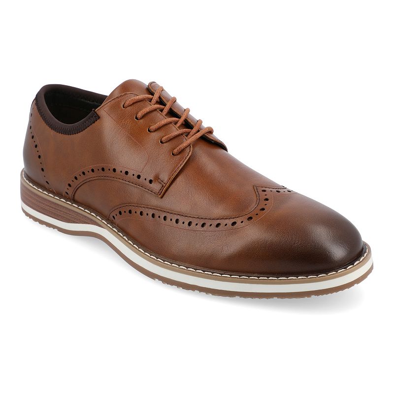 VANCE Ozzy Men's Wingtip Tru Comfort Foam Hybrid Dress Shoes, Size: 10, Red