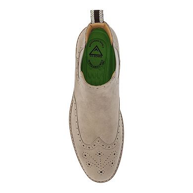 VANCE Thorpe Men's Tru Comfort Foam Wingtip Slip-on Chelsea Boots