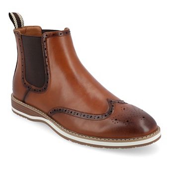 VANCE Thorpe Men's Wingtip Slip-on Chelsea Boots
