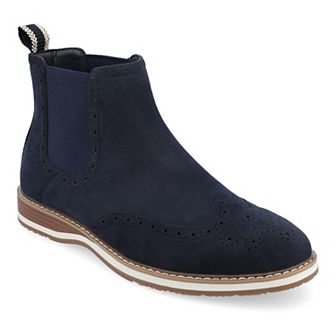VANCE Thorpe Men's Tru Comfort Foam Wingtip Slip-on Chelsea Boots