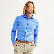 kohls mens dress shirts slim fit Men's Apt. 9 Performance Slim-Fit Wrinkle Free Dress Shirt