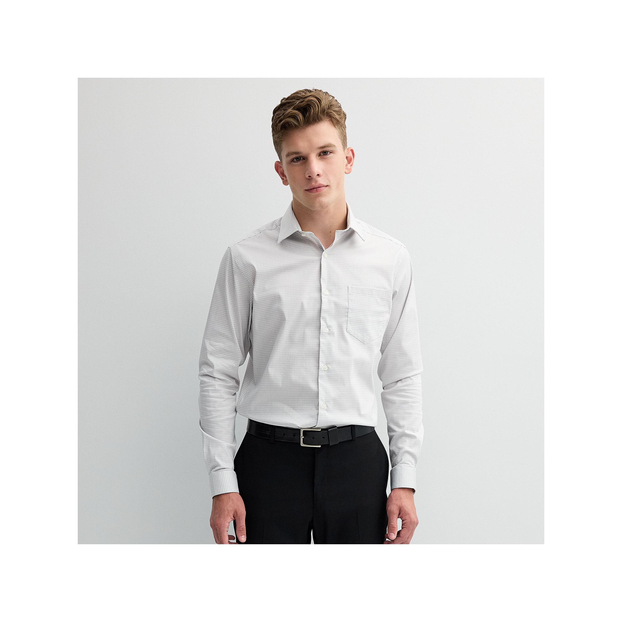 Mens Apt. 9® Regular-Fit Wrinkle Free Dress Shirt, Size: 2XL-34/35, Gray 