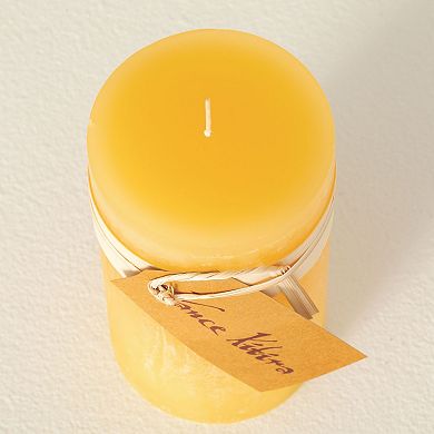 Vance Kitira Pale Yellow Unscented 25-oz. Pillar Candle