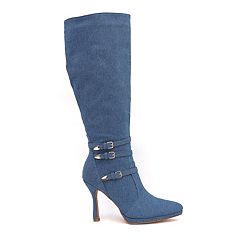 Yoki notch womens hot sale heeled booties