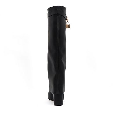Yoki Nella Women's Fold-Over Knee-High Boots