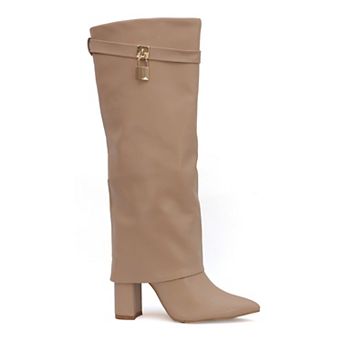 Yoki Nella Women's Fold-Over Knee-High Boots