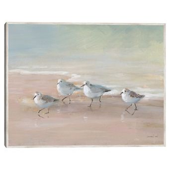 Masterpiece Shorebirds on the Sand I by Danhui Nai Canvas Art Print