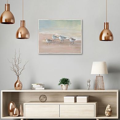Masterpiece Shorebirds on the Sand I by Danhui Nai Canvas Art Print