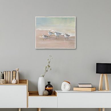 Masterpiece Shorebirds on the Sand I by Danhui Nai Canvas Art Print