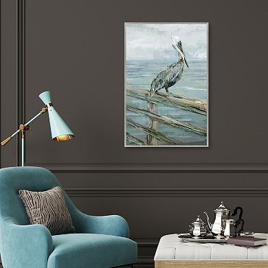 Masterpiece Pierside Pelican by Studio Arts Canvas Art Print