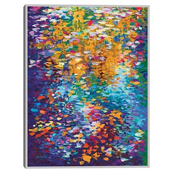 Masterpiece Colorful Dance of Leaves by Leon Devenice Canvas Art Print