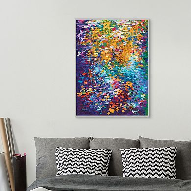 Masterpiece Colorful Dance of Leaves by Leon Devenice Canvas Art Print