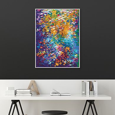 Masterpiece Colorful Dance of Leaves by Leon Devenice Canvas Art Print