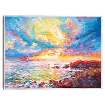 Masterpiece Mediterannean Sunset by Leon Devenice Canvas Art Print