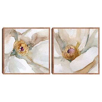 Masterpiece Floral Center I, Floral Center II by Carol Robinson Canvas Art Print