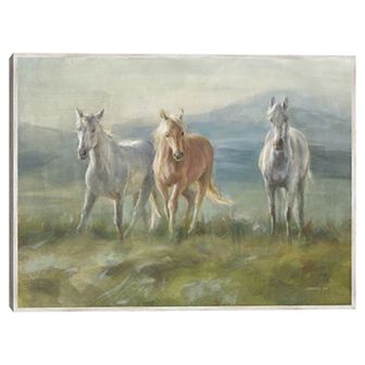 Masterpiece Rangeland Horses by Danhui Nai Canvas Art Print