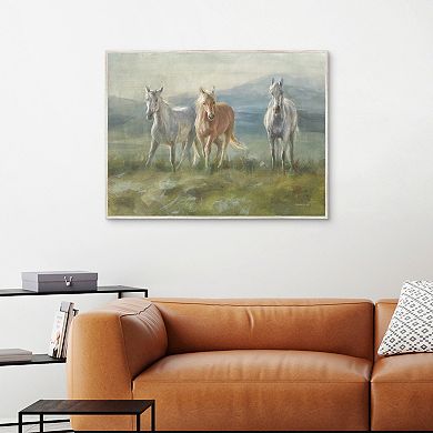 Masterpiece Rangeland Horses by Danhui Nai Canvas Art Print