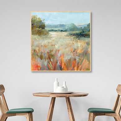 Masterpiece Lost in the Grasses Framed Canvas Print Wall Art