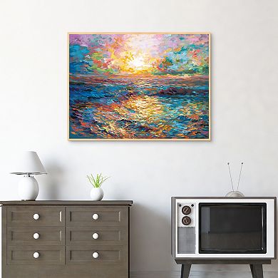 Master Piece Sunset in Mykonos Canvas Print Wall Art