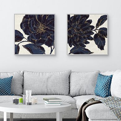 Masterpiece Indigo Garden I & II Canvas Wall Art 2-piece Set