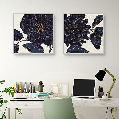 Masterpiece Indigo Garden I & II Canvas Wall Art 2-piece Set