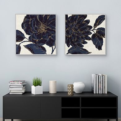 Masterpiece Indigo Garden I & II Canvas Wall Art 2-piece Set