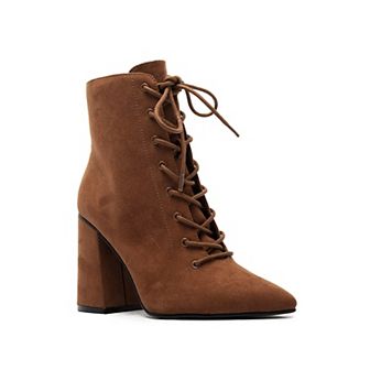 Women's Qupid Maelie-05 Lace-Up Booties
