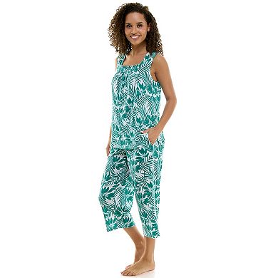 Women's Croft & Barrow® Pajama Tank Top with Capri Pants Sleep Set