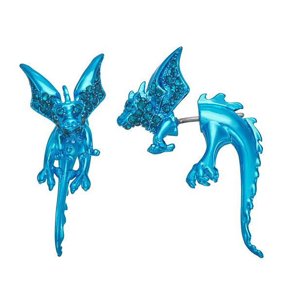 Simply Vera Vera Wang Dragon Front-Back Earrings - Blue