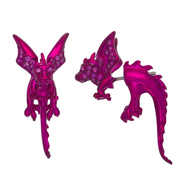 Simply Vera Vera Wang Dragon Front-Back Earrings - Pink