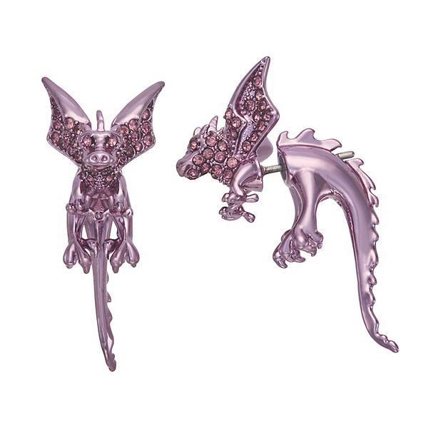 Simply Vera Vera Wang Dragon Front-Back Earrings - Purple