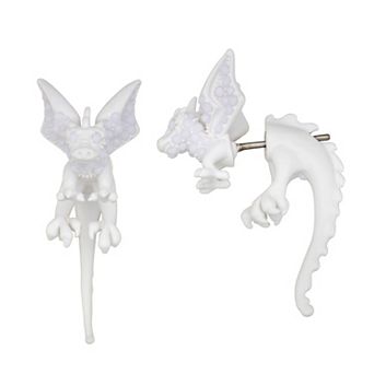 Simply Vera Vera Wang Dragon Front-Back Earrings
