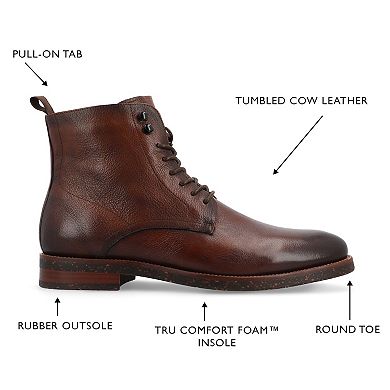 Thomas & Vine Burbank Men's Tru Comfort Foam Leather Ankle Boots