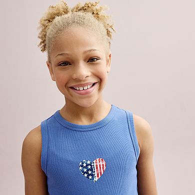 Girls 6-20 SO® Ribbed Graphic Tank Top in Regular & Plus