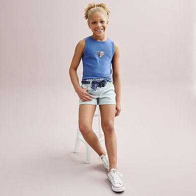 Girls 6-20 SO® Ribbed Graphic Tank Top in Regular & Plus