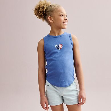 Girls 6-20 SO® Ribbed Graphic Tank Top in Regular & Plus